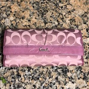 Purple Coach full size wallet